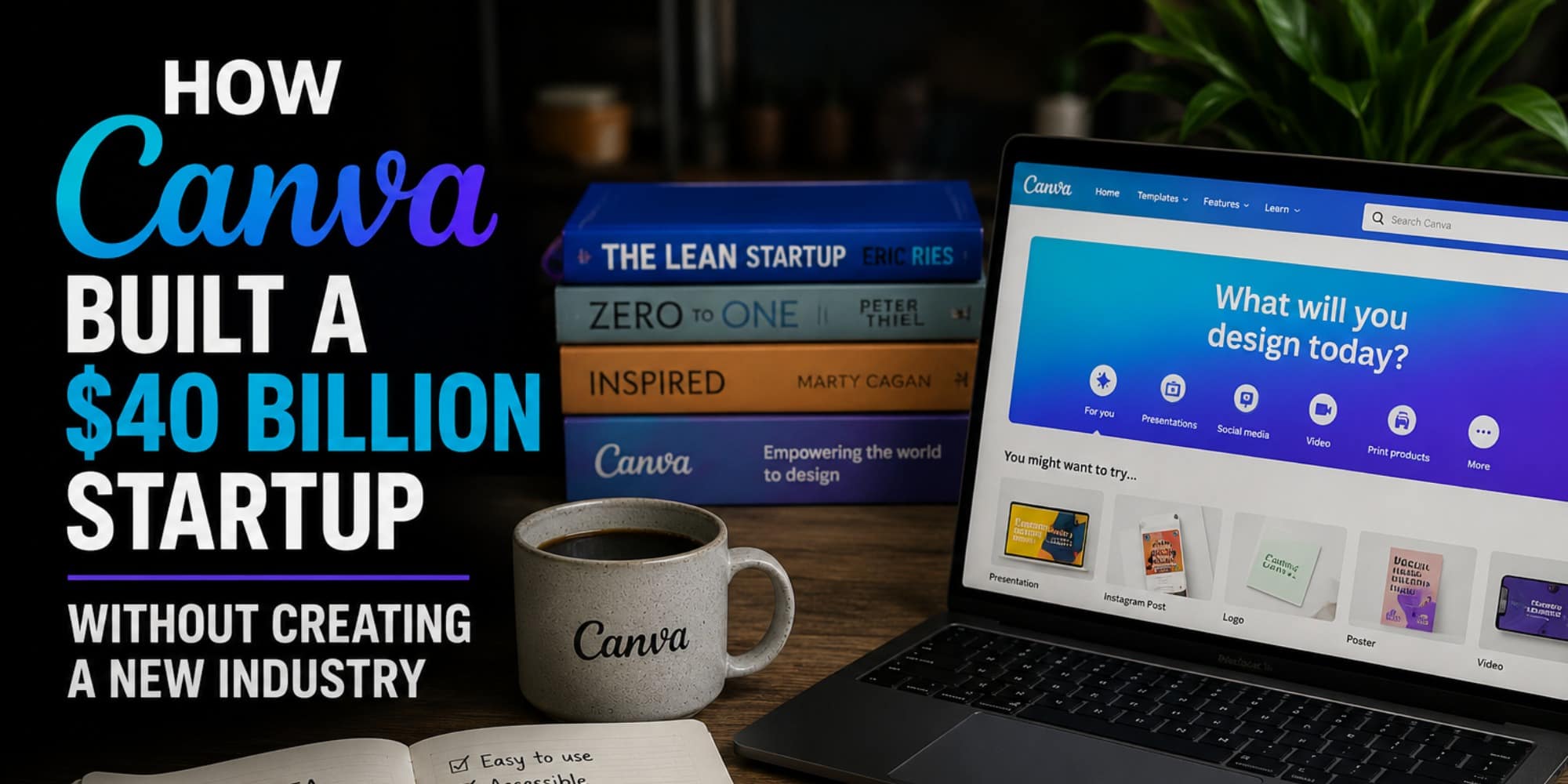How Canva Built a $40 Billion Startup Without Creating a New Industry