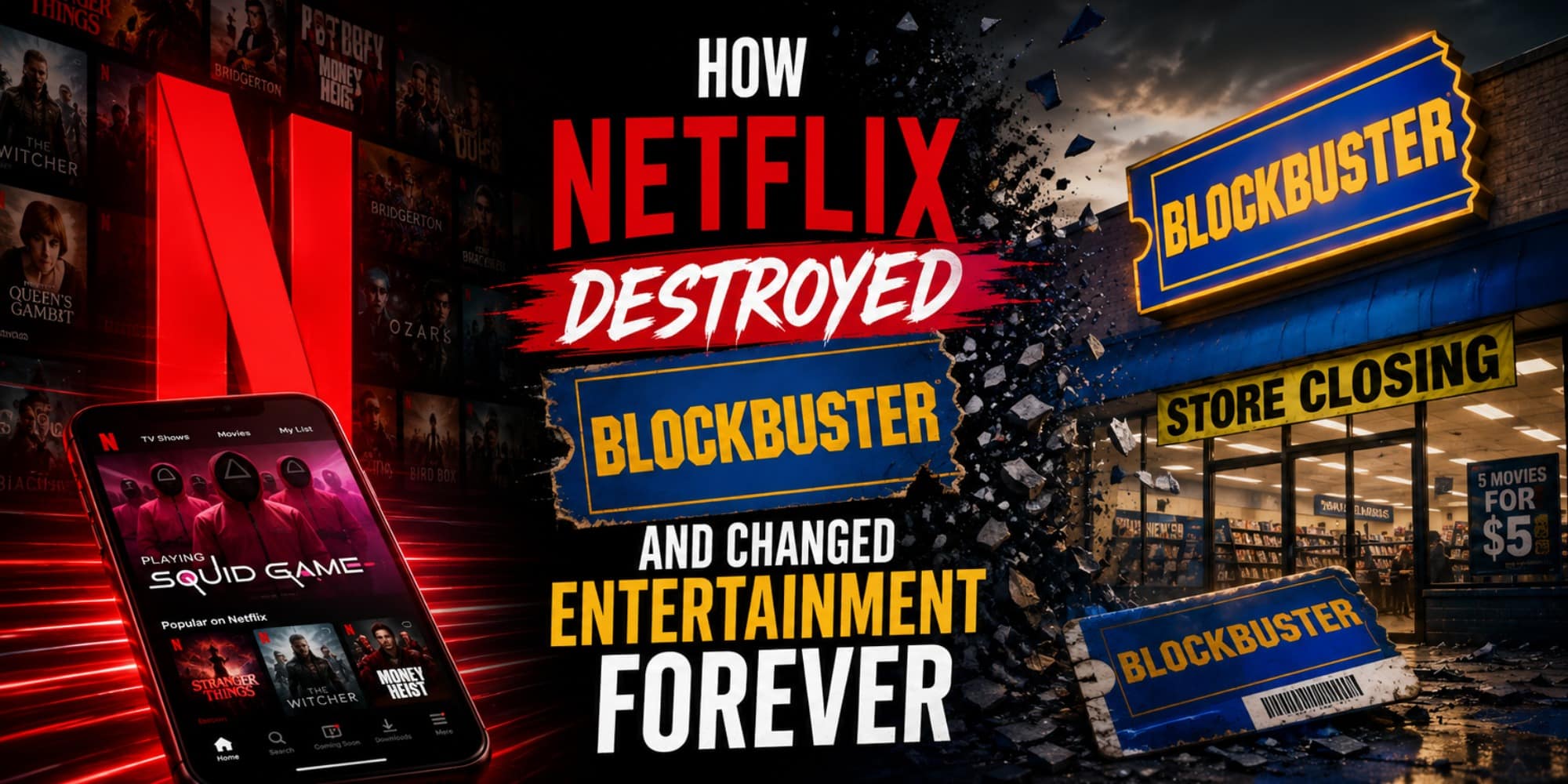 How Netflix Destroyed Blockbuster and Changed Entertainment Forever